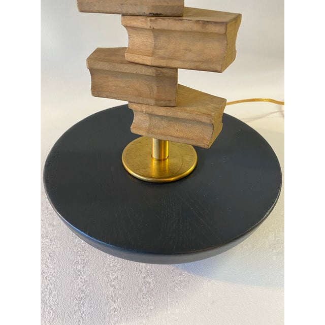 Mid 20th Century Coastal Lighting Made From Vintage Wooden Ship Ladder For Sale In Chicago - Image 6 of 9