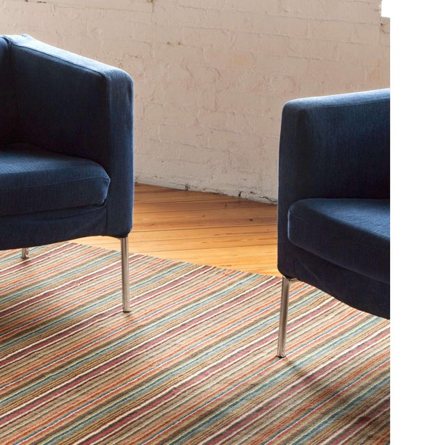 2020s Dash & Albert by Annie Selke Brindle Stripe Spice Loom Knotted Wool Rug, 7' 6" x 9' 6" For Sale - Image 5 of 6