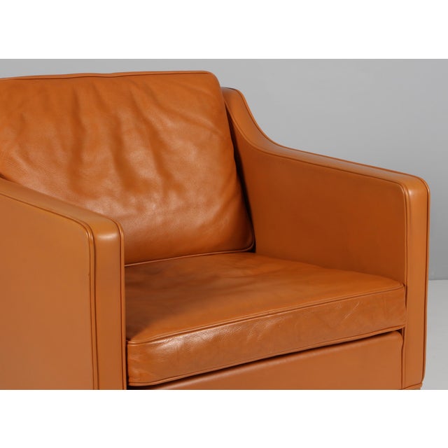 1960s Model 2321 Lounge Chair in Cognac Leather by Børge Mogensen for Fredericia, 1960s For Sale - Image 5 of 8