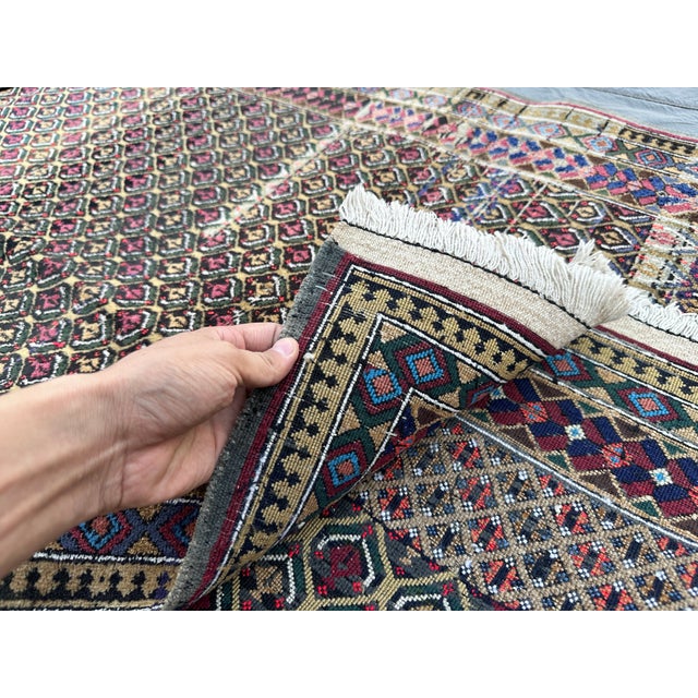 Vintage Baluch Mina Khani Camel Ground Tribal Rug - 6'10" X 5'0" For Sale - Image 10 of 12