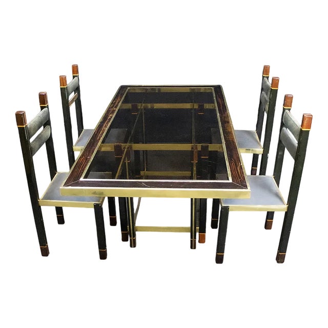 Art Deco Table with Chairs, 1930s, Set of 5 For Sale