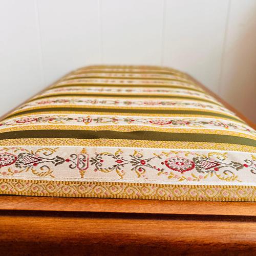 Vintage Gold Wooden Bench For Sale - Image 4 of 10