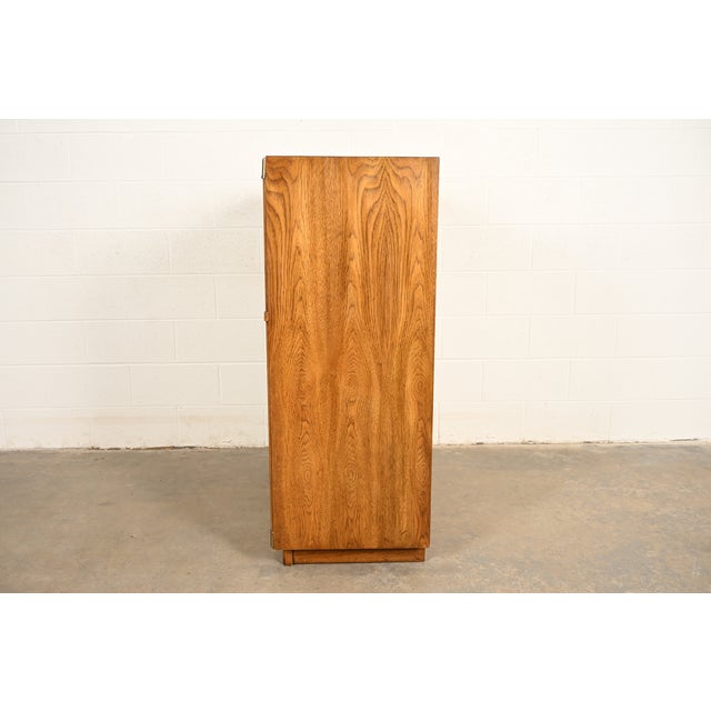 Drexel Heritage Mid-Century Modern Hollywood Regency Campaign Walnut Highboy Dresser, 1970s For Sale - Image 12 of 15