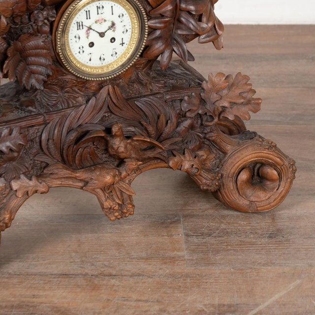 19th Century Hand Carved Black Forest Mantel Game Clock, Germany For Sale - Image 10 of 14