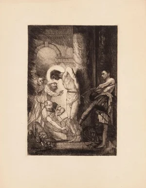 Christ à la Colonne - Original Etching by E. Guillez - 1910 1910