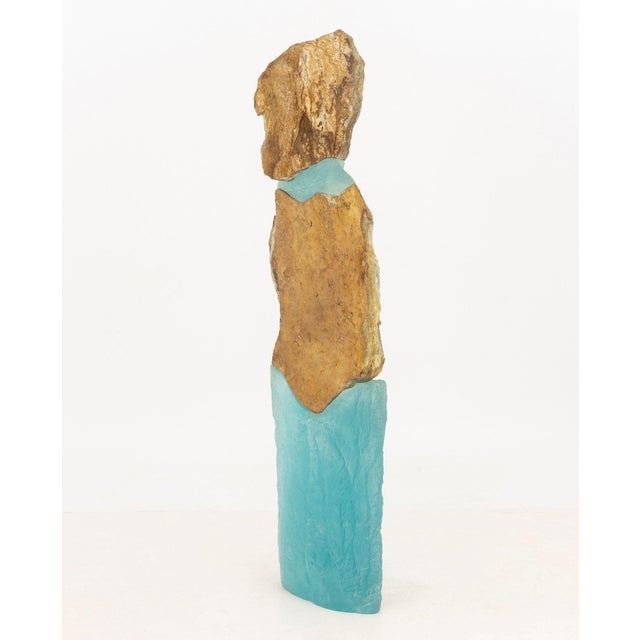 Thomas Scoon "Consort" Mixed Media Studio Art Glass and Granite Sculpture For Sale - Image 10 of 17