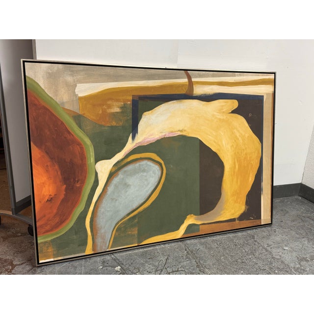 Abstract Jean Kenna for Leftbank Art "Pearl in a Shell" Giclée Canvas, Framed For Sale - Image 3 of 12