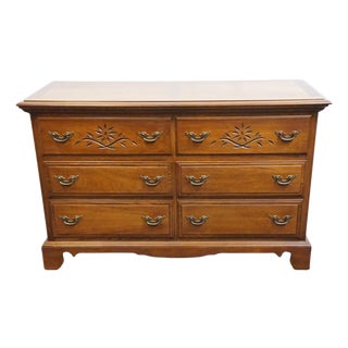 Broyhill Furniture Penn Colony Solid Cherry Early American Colonial 54" Double Dresser 2600-22 For Sale