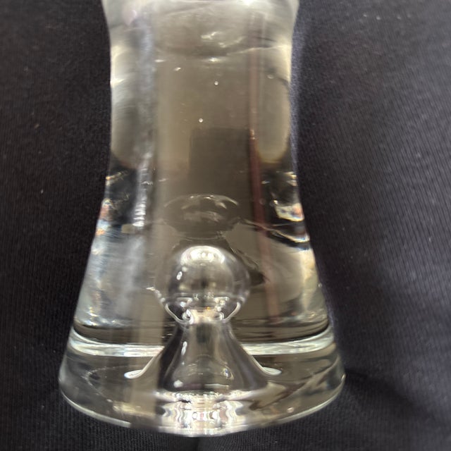 Mid-Century Modern 1950s Set of 4 Glasses Attributed to to Italia Tapio Glassware 7 1/2"h Circa 1998-2024 For Sale - Image 3 of 3