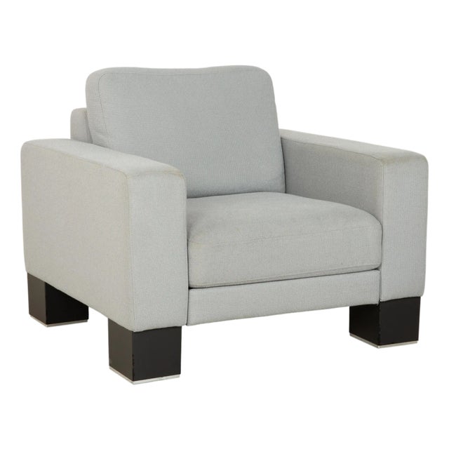Rolf Benz Ego Fabric Armchair Light Grey Blue For Sale