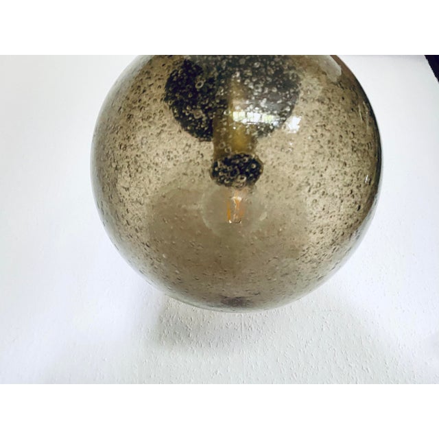 Brown Mid-Century Globe Air Bubbles Ball Hanging Lamp from Peill & Putzler, 1960 For Sale - Image 8 of 13