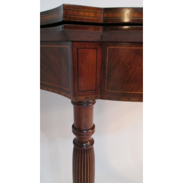 Irving & Casson 1900s Traditional Solid Mahogany Card Table For Sale - Image 4 of 12
