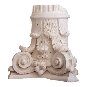 Corinithian Column Plaster Architectural Study Objet D’art