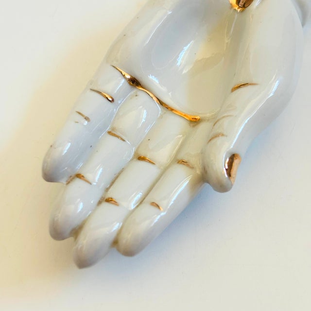 Mid 20th Century Vintage Porcelain Hand Ashtray, Made in Japan For Sale - Image 5 of 8