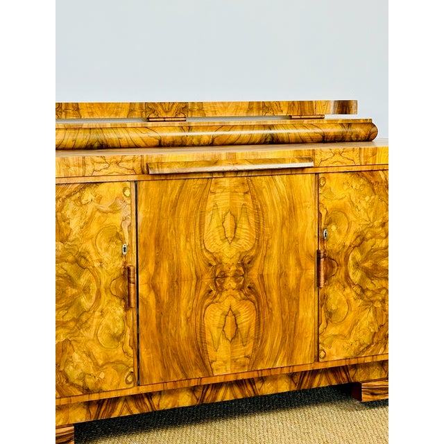 Art Deco Walnut Burl Sideboard by Jules Leleu, 1930 For Sale - Image 10 of 18