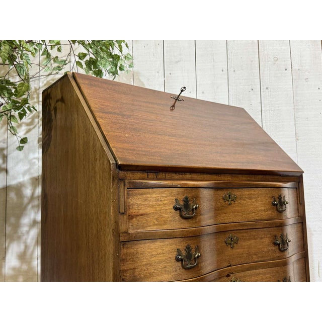 English Mahogany Secretary Desk, 1930s For Sale - Image 11 of 18