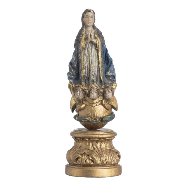 19th Century Our Lady of the Conception Sculpture For Sale