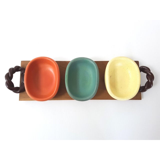 Vintage Tray for Ramekins from Keramos Sevres, France, 1950s, Set of 4 For Sale - Image 11 of 11