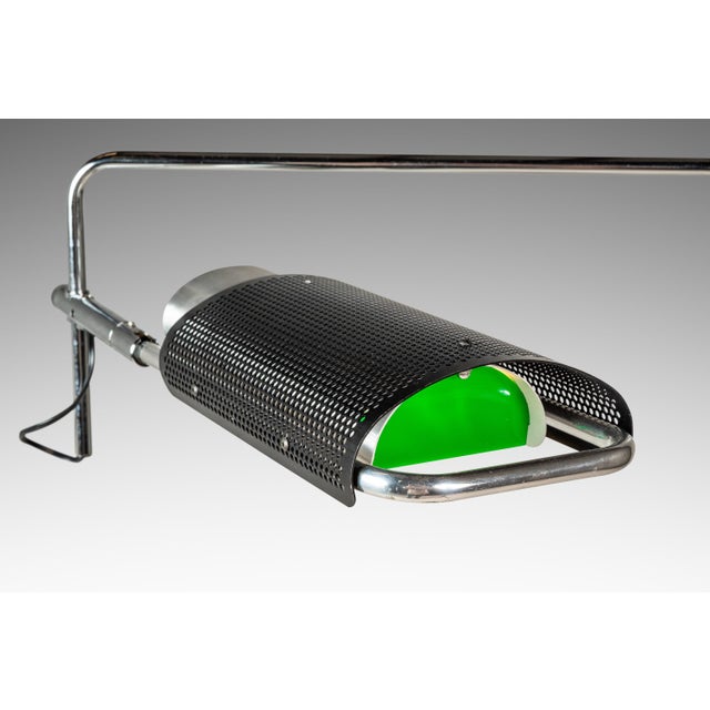 Chrome 1960s Mid-Century Modern Industrial Omi "Eyeshade" Adjustable Floor Lamp W/ Swingarm Light by George Nelson for Koch & Lowy For Sale - Image 8 of 13