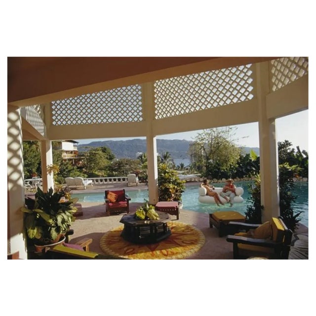 Slim Aarons, Teddy Stauffer in Acapulco, Estate Stamped Photographic Print, 1971 / 2020s For Sale