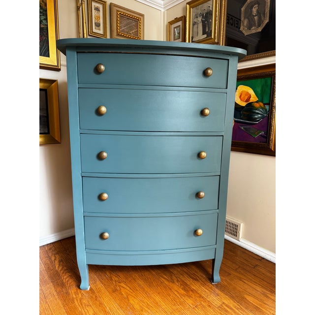 Vintage 5-Drawer Chest, Hand-Refinished in Hidden Gem For Sale - Image 11 of 11
