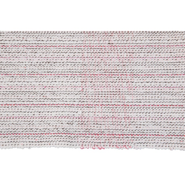 Gray Mid-20th Century Vintage Flat-Weave Rug For Sale - Image 8 of 12