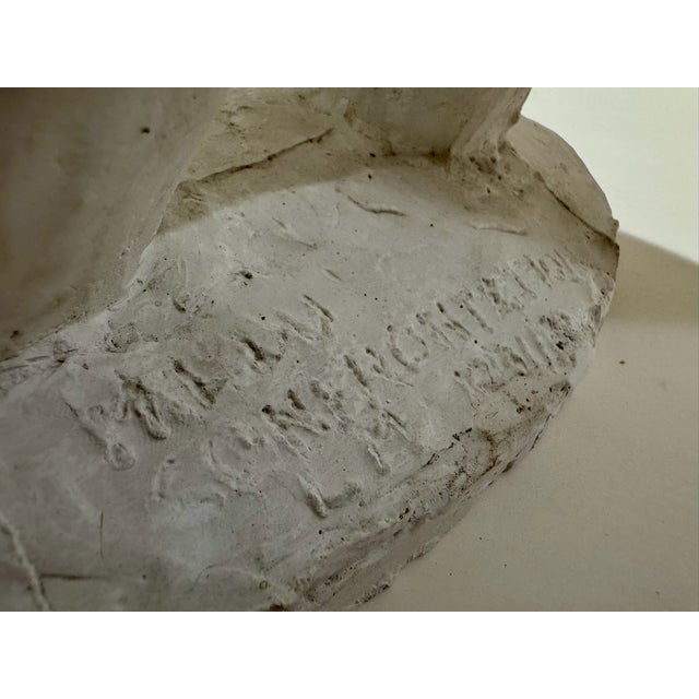 White 1960s Larry Mohr Signed Plaster Figurative Sculpture Abstract Torso Modernist Study For Sale - Image 8 of 10