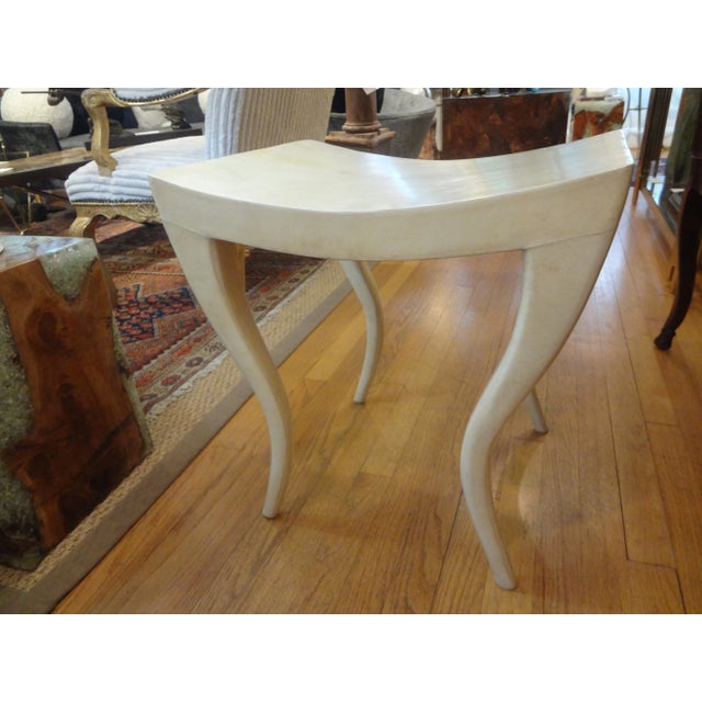 French Modern Parchment Bench by R & Y Augousti For Sale In Houston - Image 6 of 12