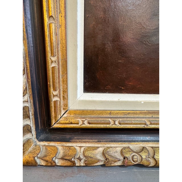 Brown Mid 20th Century Franz Schoorman Oil Painting for W. T. Burger Co. For Sale - Image 8 of 17