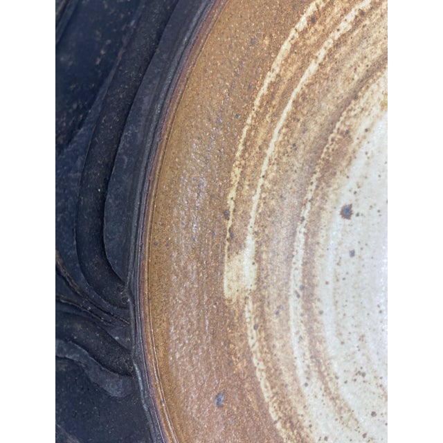 Mid Century Vintage Studio Pottery Large Decorator Charger For Sale In Philadelphia - Image 6 of 8