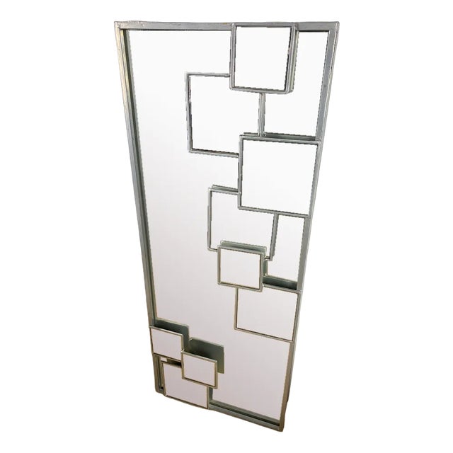 Vintage Mirror in Steel, 1970s For Sale