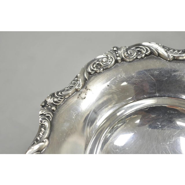 Metal Vintage Poole "Old English" 5005 Silver Plated Small Footed Nut Dish Bowl For Sale - Image 7 of 11