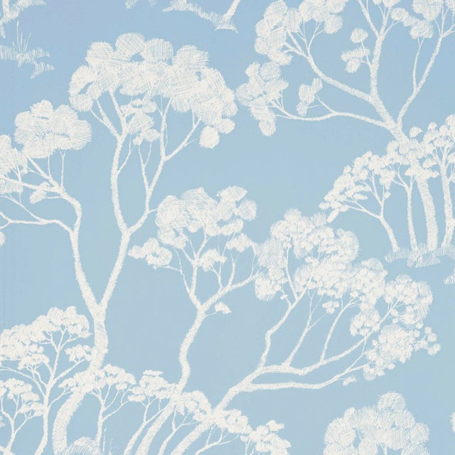 Contemporary Sample - Schumacher Timber Wallpaper in Cloud For Sale - Image 3 of 3