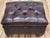 Vintage Tufted Leather Writers Chair With Ottoman For Sale - Image 11 of 18