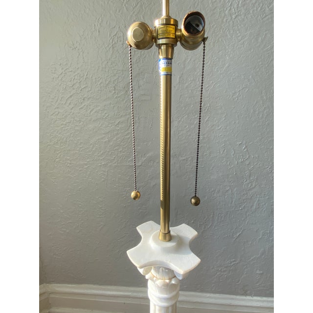 1960s 1960s Marbro Lamp Company Italian Alabaster Greek Column Marble Floor Lamp For Sale - Image 5 of 14