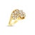 Contemporary One Carat Cluster Diamond Cocktail Ring 14K Yellow Gold, Size 4 For Sale - Image 3 of 4