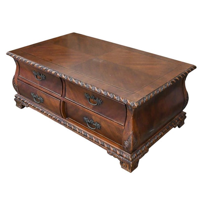 Rustic Broyhill Solid Wood Coffee Table For Sale - Image 3 of 9