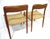 Wood Niels Moller #75 Teak and Woven Side Chairs for j.l. Moller Denmark (A) For Sale - Image 7 of 15