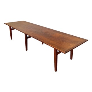 Mid-Century Modern Walnut Widdicomb-Style Platform Coffee Table For Sale