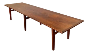 Mid-Century Modern Walnut Widdicomb-Style Platform Coffee Table