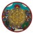 Vintage Hand Painted Terracotta Mexican Wedding Plate With Aztec Calandar For Sale