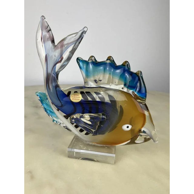 1970s Large Vintage Murano Glass Fish, Italy, 1970s For Sale - Image 5 of 10