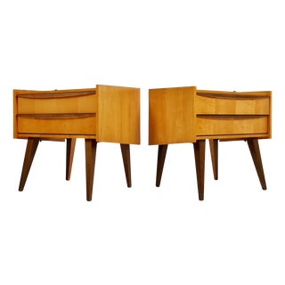 Mid-Century German Nightstands from WK Möbel, 1960s, Set of 2 For Sale