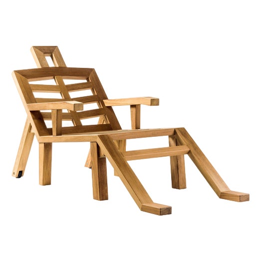 Portlligat Wood Sculpture Sunbed by Salvador Dali, 2019 For Sale