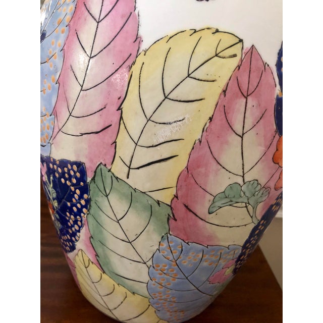 Ceramic Vintage Tobacco Leaf Vase For Sale - Image 7 of 10
