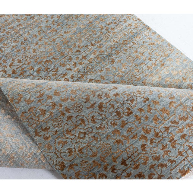 Modern Traditional-Inspired Hand-Knotted Silk & Wool Runner by Doris Leslie Blau For Sale - Image 4 of 11