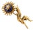 Vintage Tiffany & Co. Schlumberger 18k Yellow Gold Lapis Lazuli Diamond Brooch For Sale