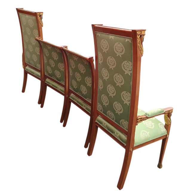 Experience the Height of 19th-Century Elegance With This Exquisite Set of French Empire Style Chairs. For Sale In Raleigh - Image 6 of 12