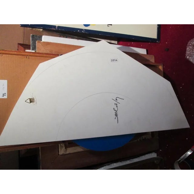 Abstract Contemporary Untitled Composition in Blue Acrylic Painting by Jorge Caceres For Sale - Image 3 of 4