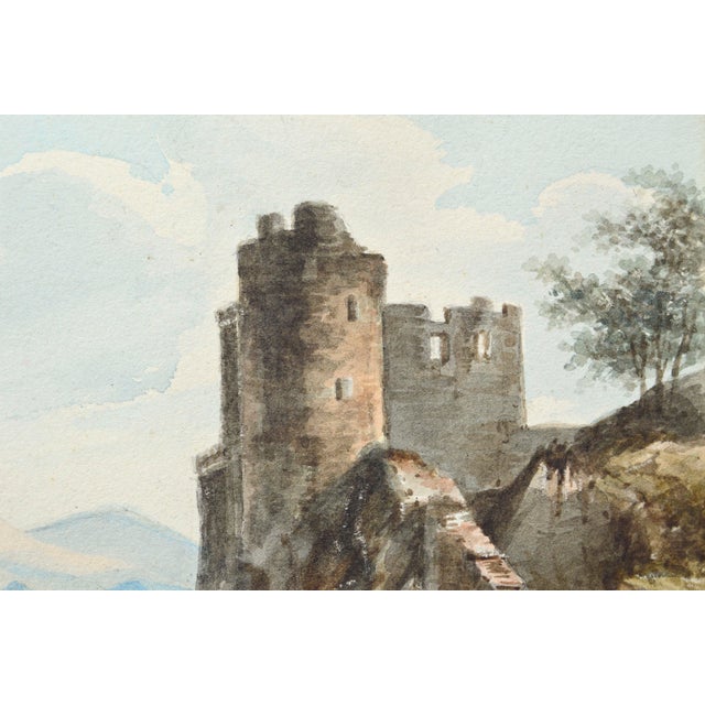 Impressionist Pen and Ink Illustration Castle Ruins Landscape John Varley Jr For Sale - Image 4 of 6